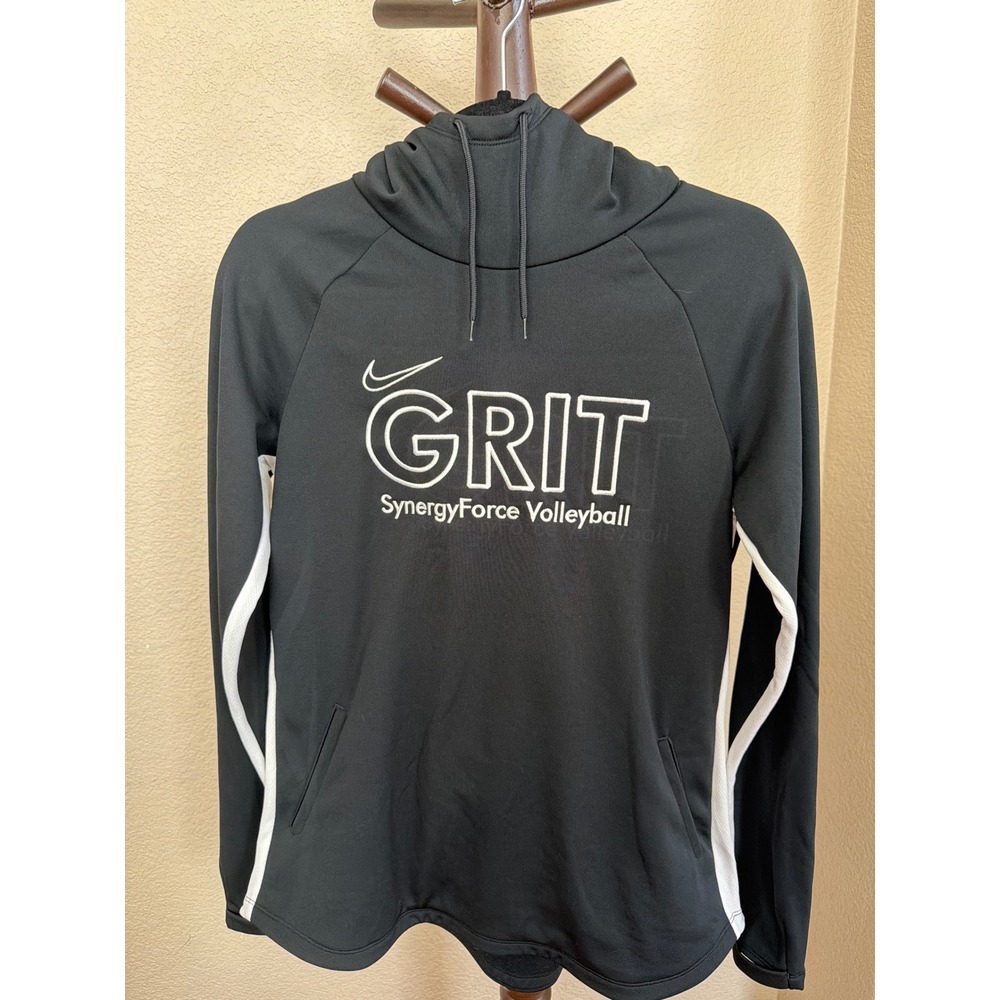 Nike Dri-FIT Grit SynergyForce Volleyball Hoodie Black White Small